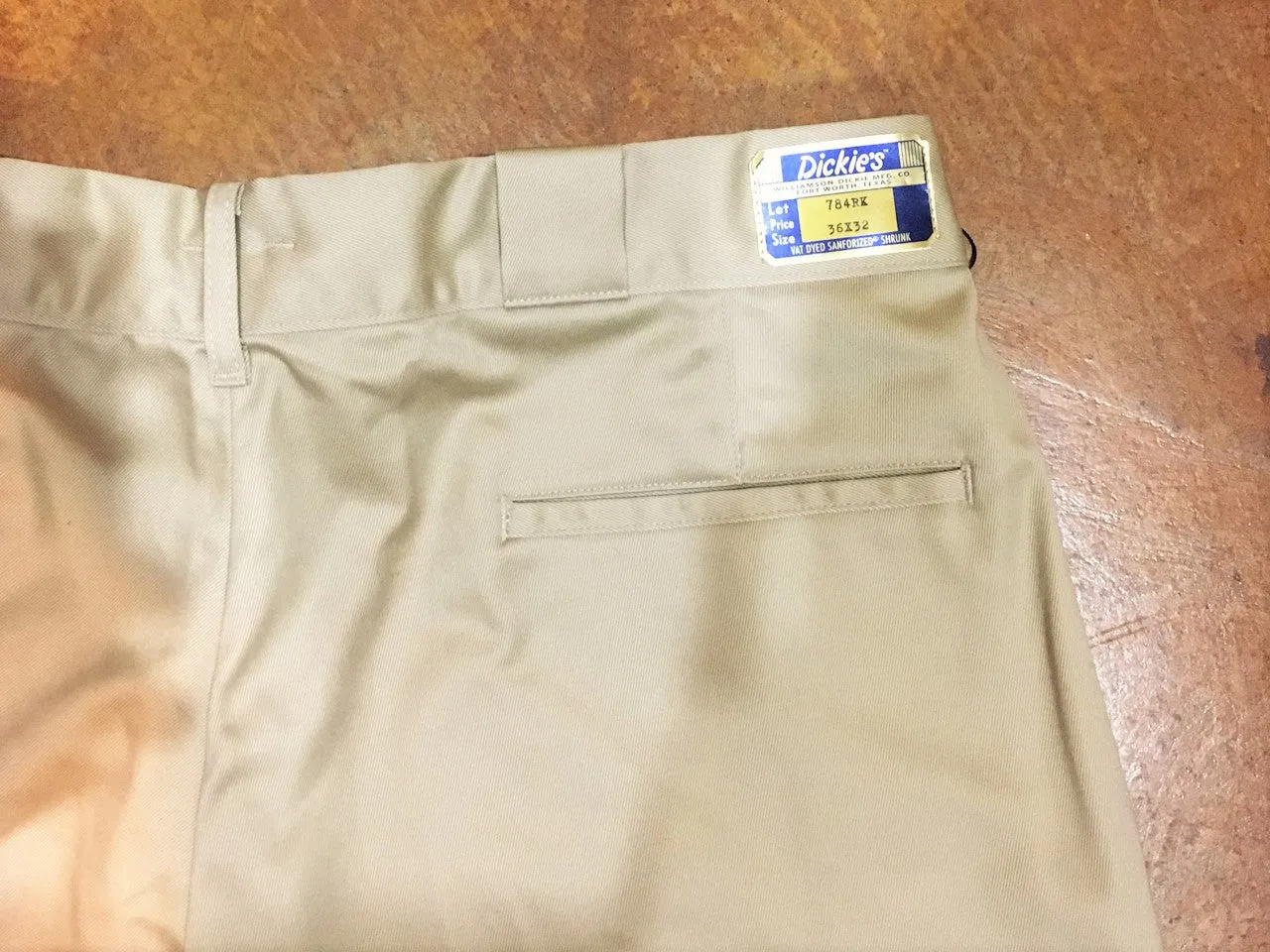 784RK Dickies 1922 Hemmed Chino Pants Khaki
