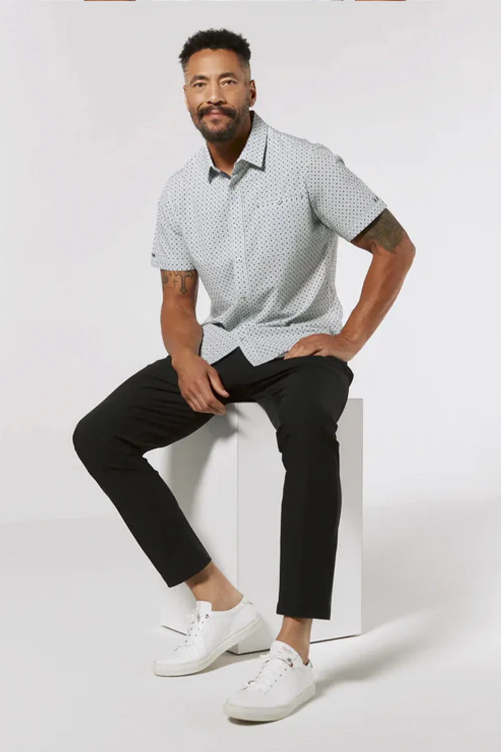 7Diamonds Zuma Chino Pants for Men in Black | STP-1288 BLACK