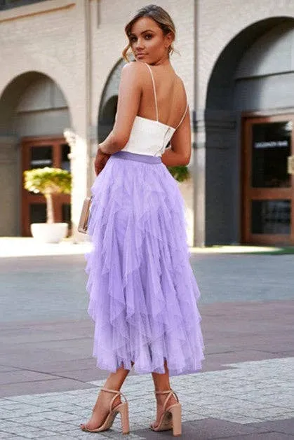 A-line Long Tulle Skirts