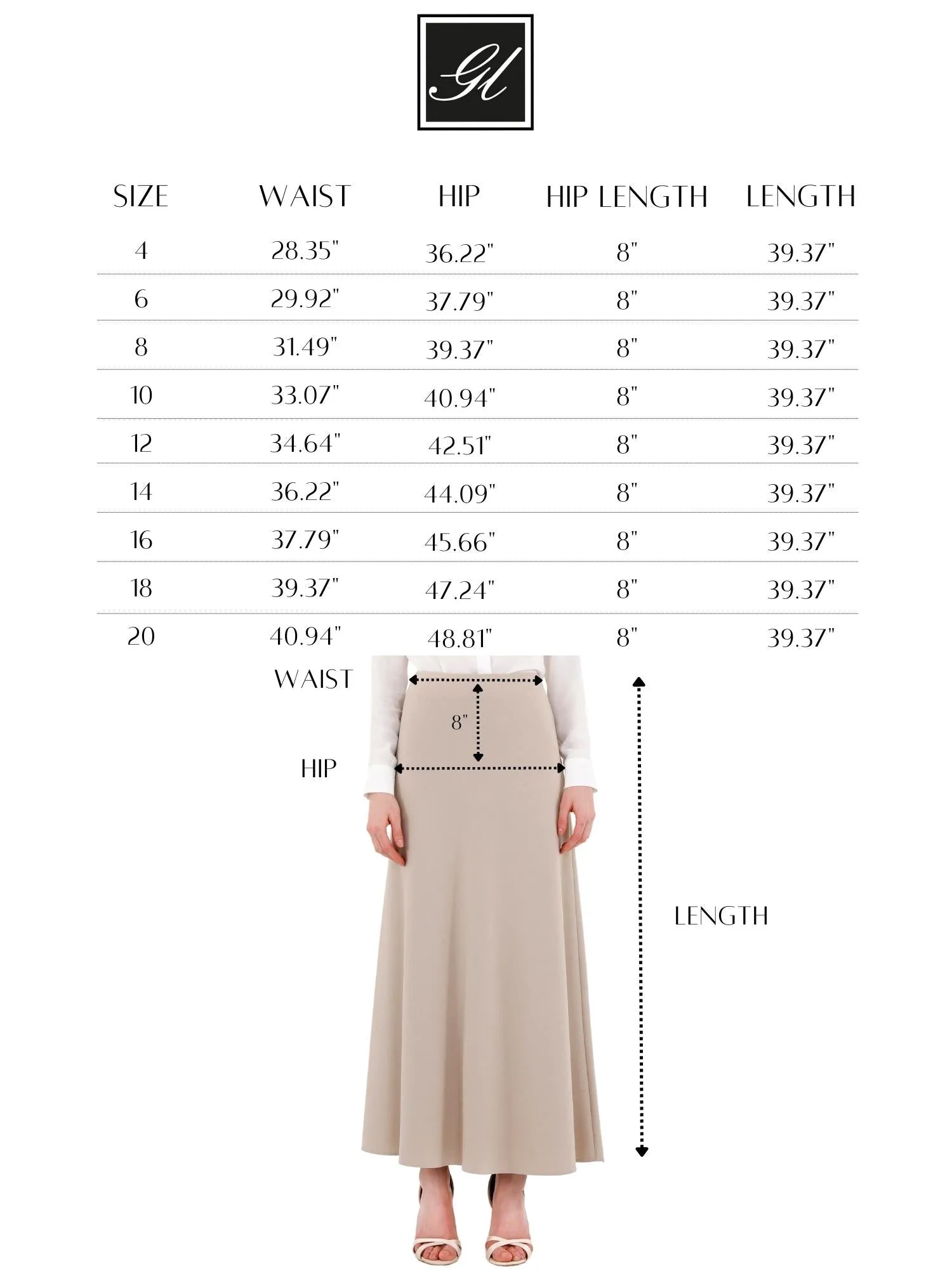 A-Line Style Comfy Maxi Dress Skirt - G-Line