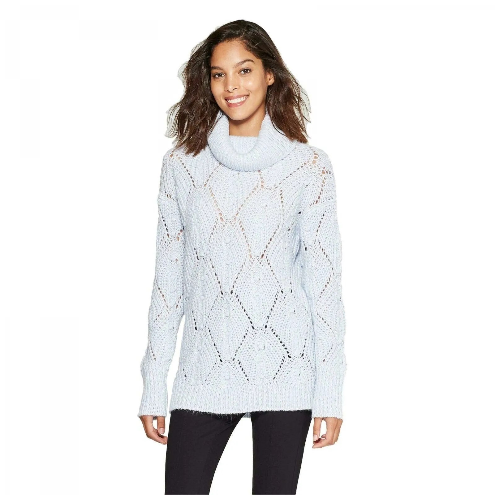 A New Day Women's Cable Knit Cowlneck Pullover Sweater
