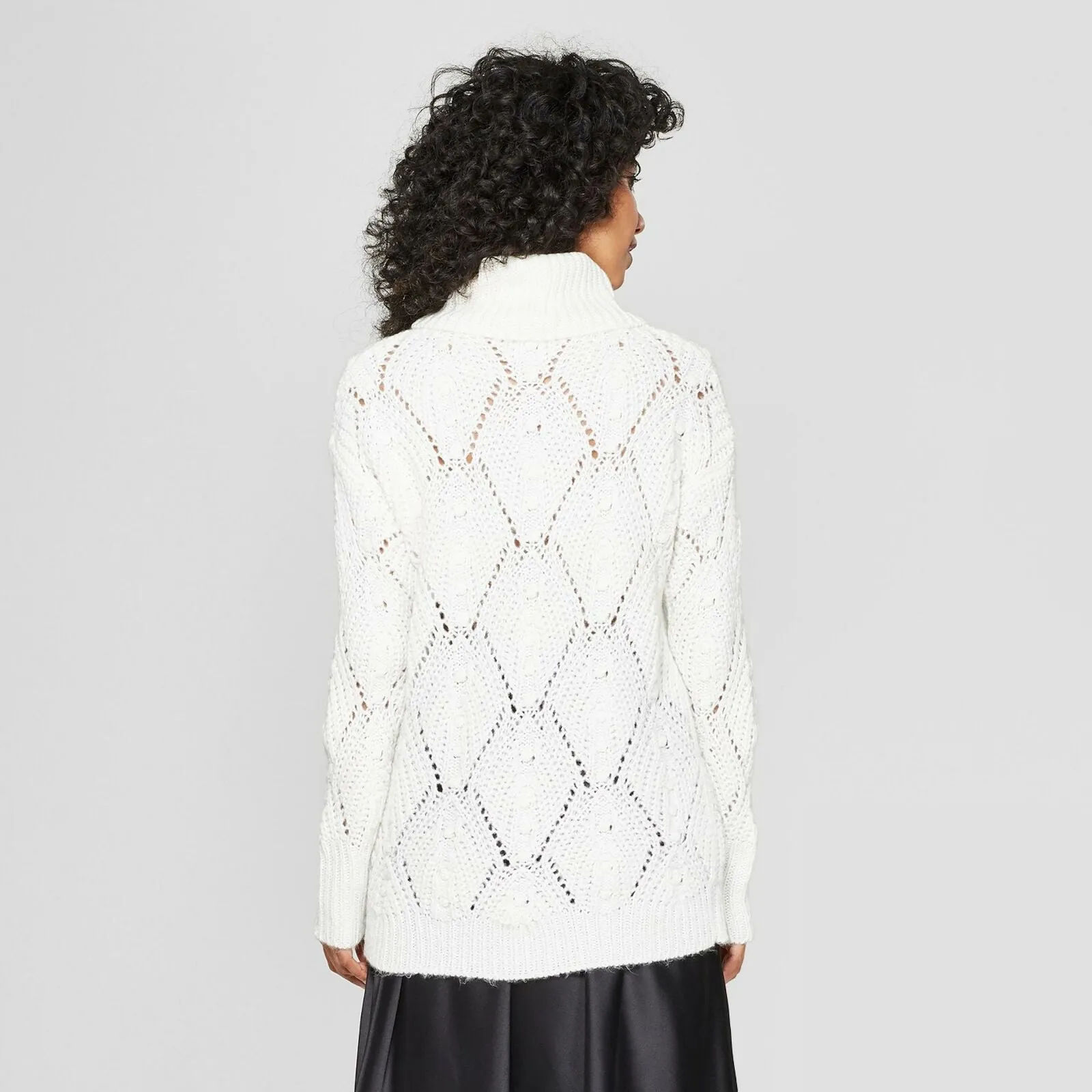 A New Day Women's Cable Knit Cowlneck Pullover Sweater