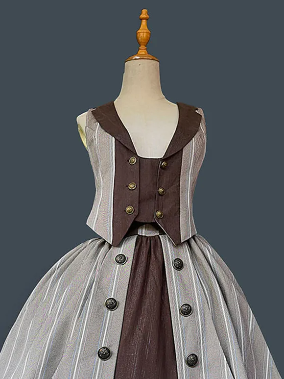 Academic Lolita Coats Coffee Brown Infanta Polyester Top Top Summer Lolita Outwears
