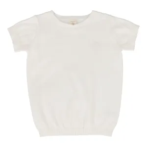 Analogie Boys Crewneck Sweater Short Sleeve - White