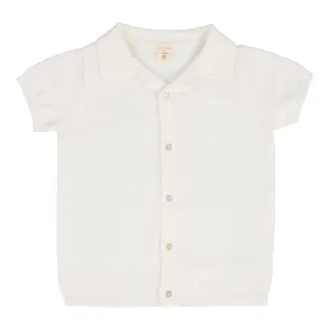 Analogie Boys Knit Grandpa Sweater - Winter White