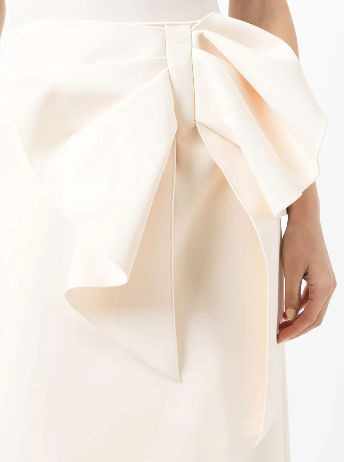 ANDERSON OVERSIZED BOW CREPE SKIRT