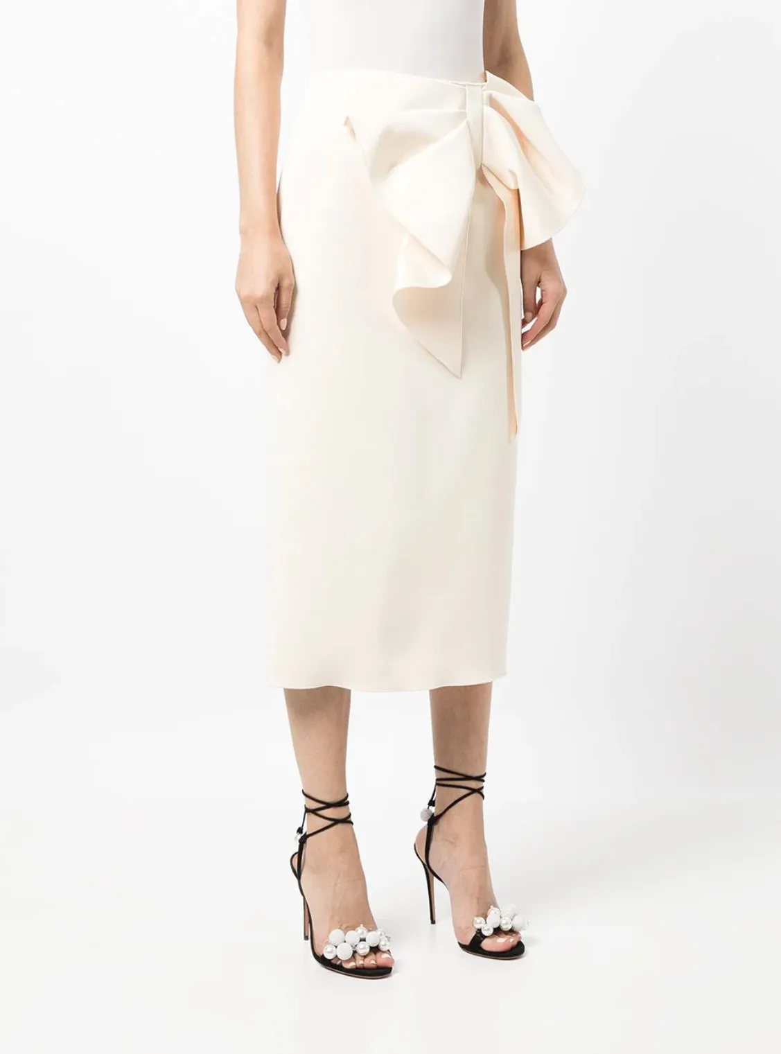 ANDERSON OVERSIZED BOW CREPE SKIRT