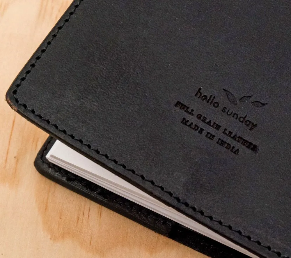 Apica Leather Notebook Jacket – A6, Black