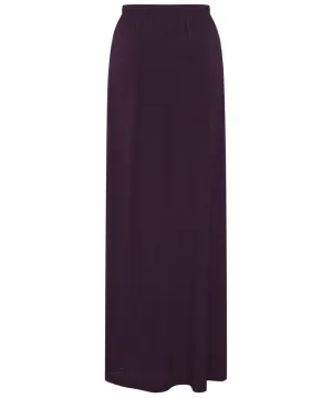 Aubergine Jersey Pencil Maxi Skirt