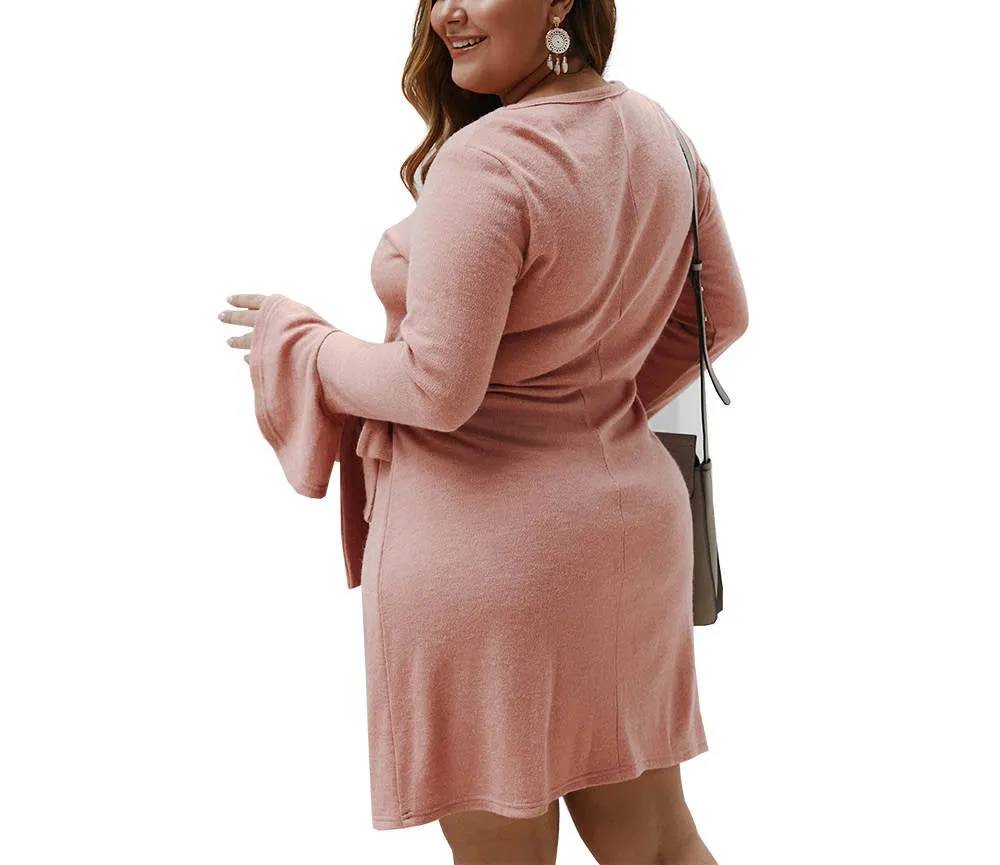 Autumn and Winter Long Sleeve Woolen Dress