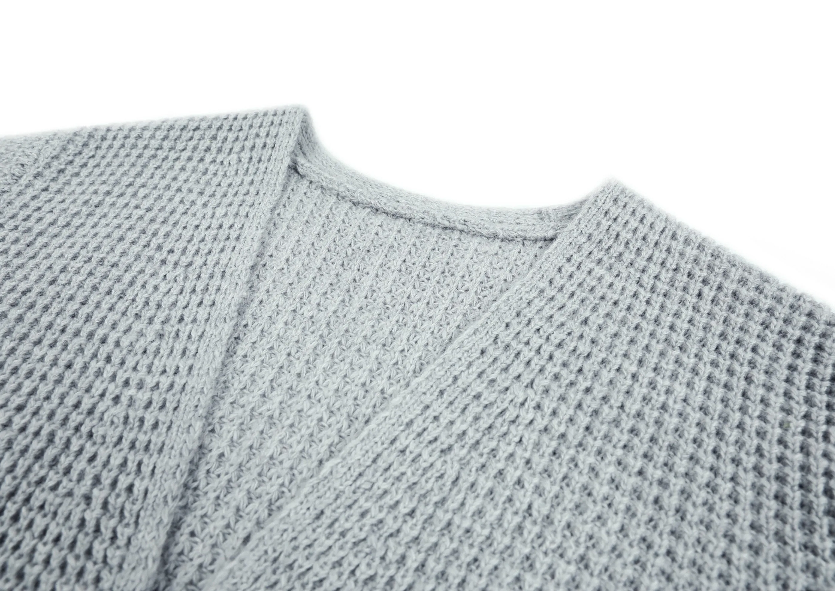 Autumn/Winter Women's Sweater V-Neck Solid Color Loose Fit Pockets Long Cardigan Knitted Coat Traf Casual Sweaters Women