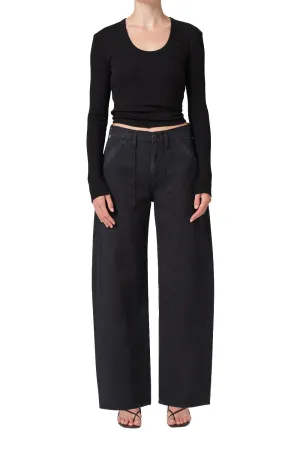 Ayla Cargo Pant in Washed Black