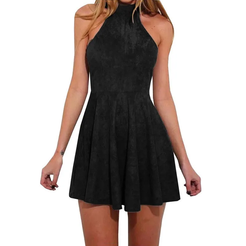 Backless Lace up Dress
