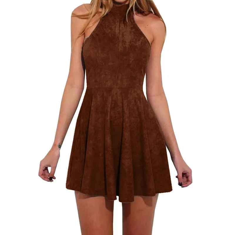 Backless Lace up Dress