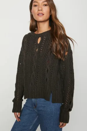 Baily 44407-D523 Velma sweater-dark mocha : s