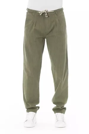 Baldinini Trend Army Cotton Men Chino Trouser