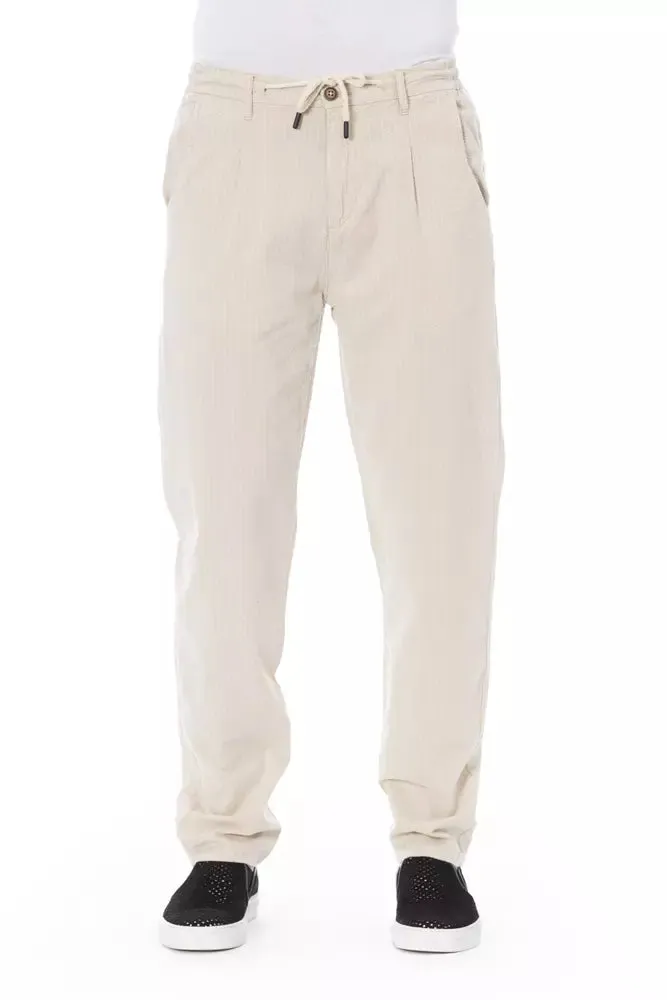 Baldinini Trend Beige Cotton Men Chino Pant