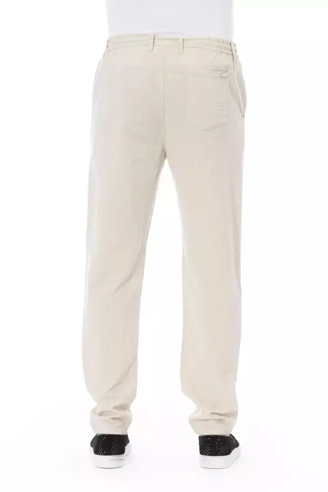 Baldinini Trend Beige Cotton Men Chino Pant