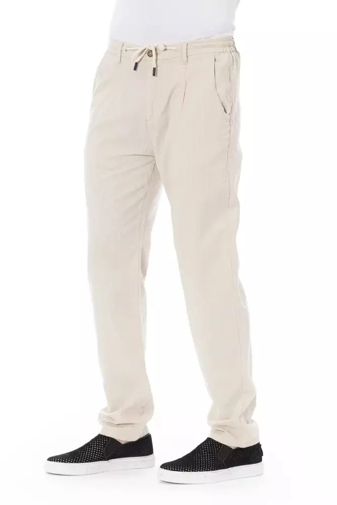 Baldinini Trend Beige Cotton Men Chino Pant