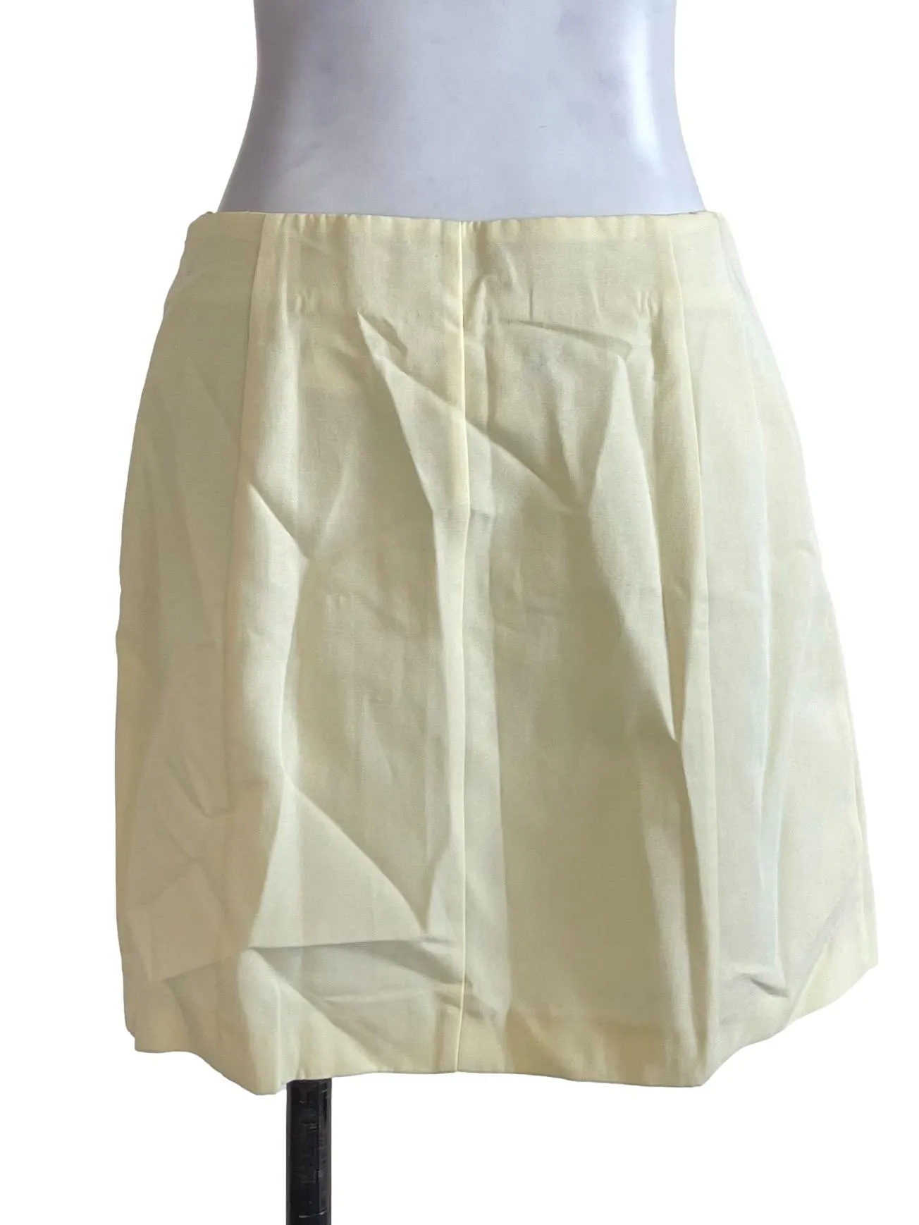 Banana Yellow Button A-Line Skirt