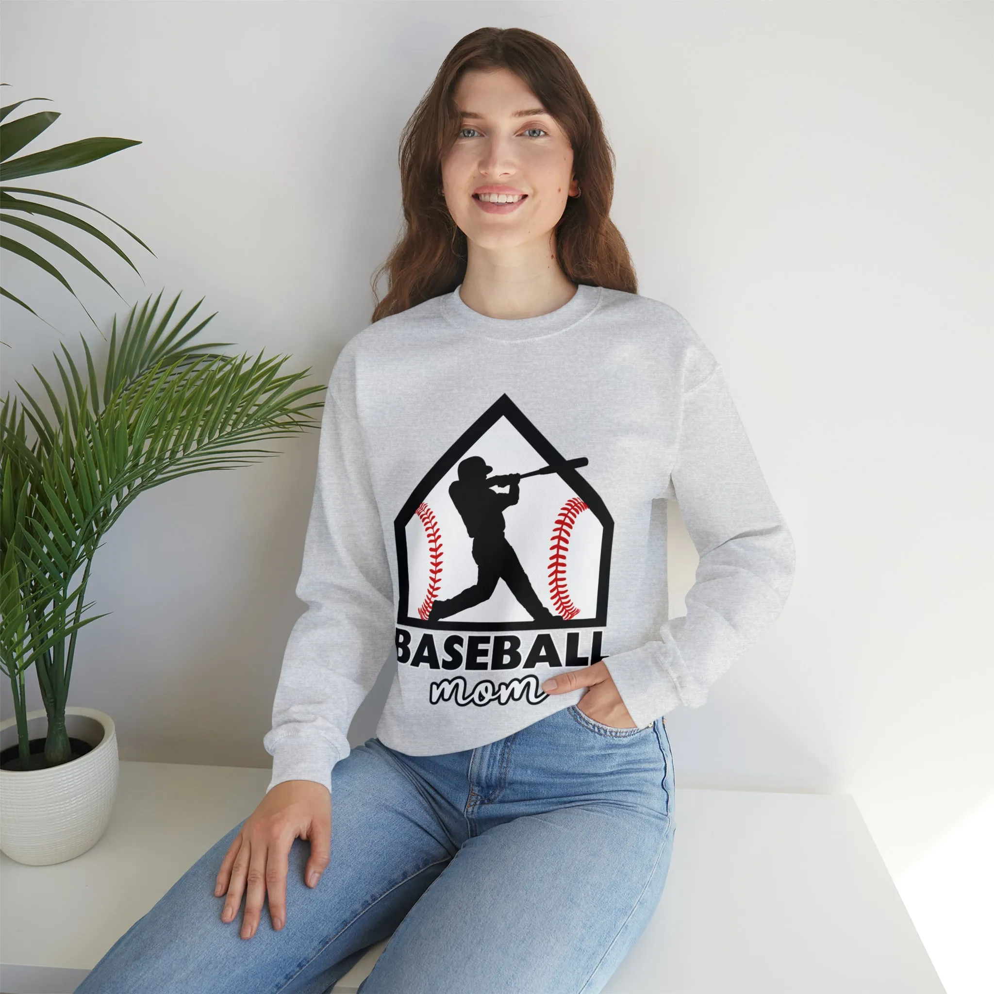 Baseball Mom Crewneck Sweatshirt