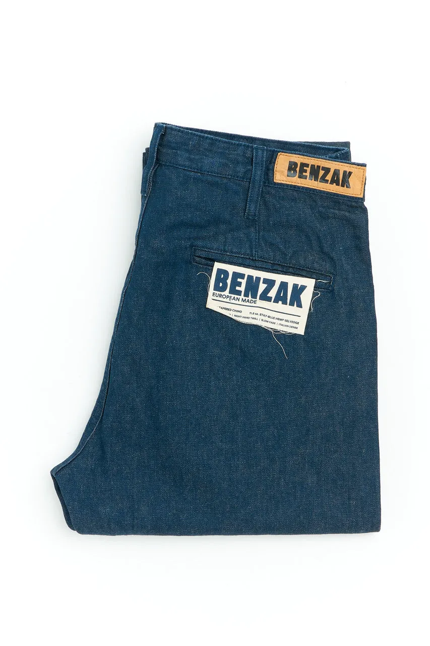 Benzak BC-01 Tapered Chinos 11.5oz Stay-Blue Hemp Selvedge