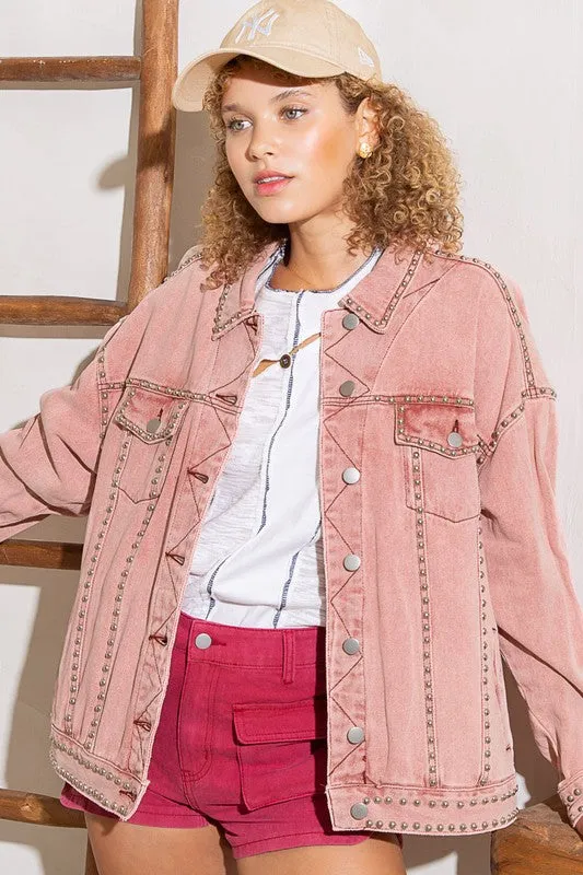 “Better With Studs” Denim Jacket
