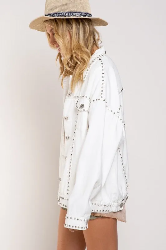 “Better With Studs” Denim Jacket