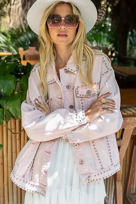 “Better With Studs” Denim Jacket