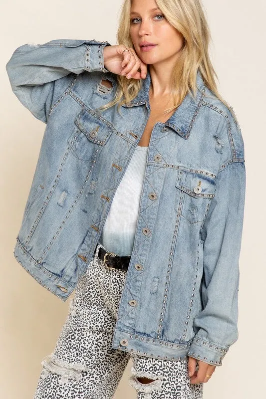 “Better With Studs” Denim Jacket