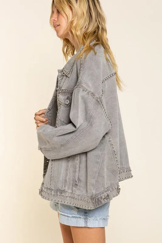 “Better With Studs” Denim Jacket