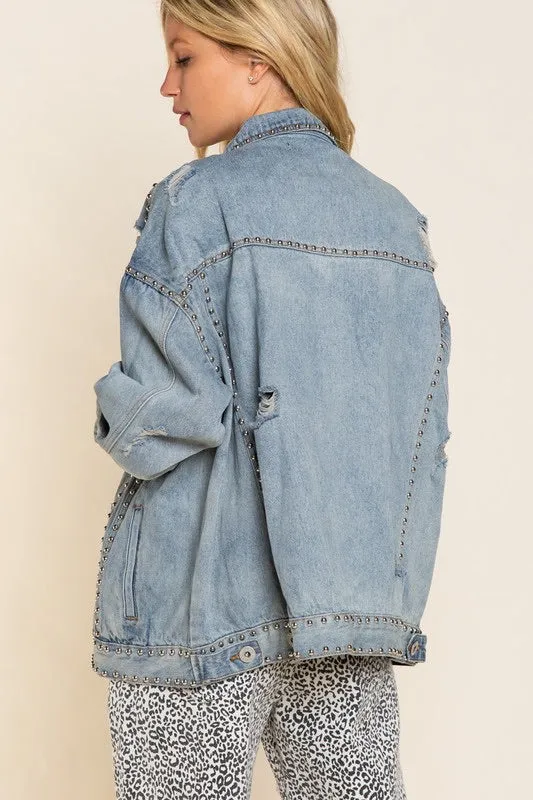 “Better With Studs” Denim Jacket