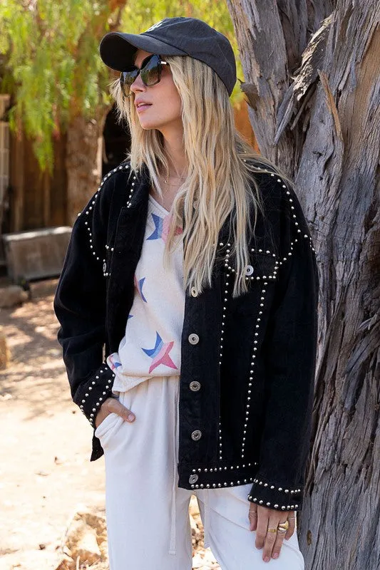 “Better With Studs” Denim Jacket