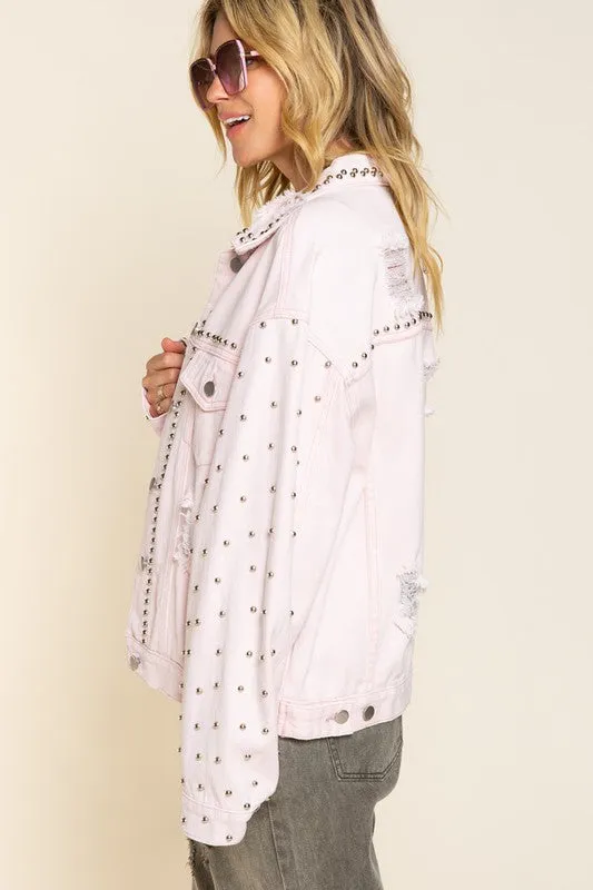 “Better With Studs” Denim Jacket