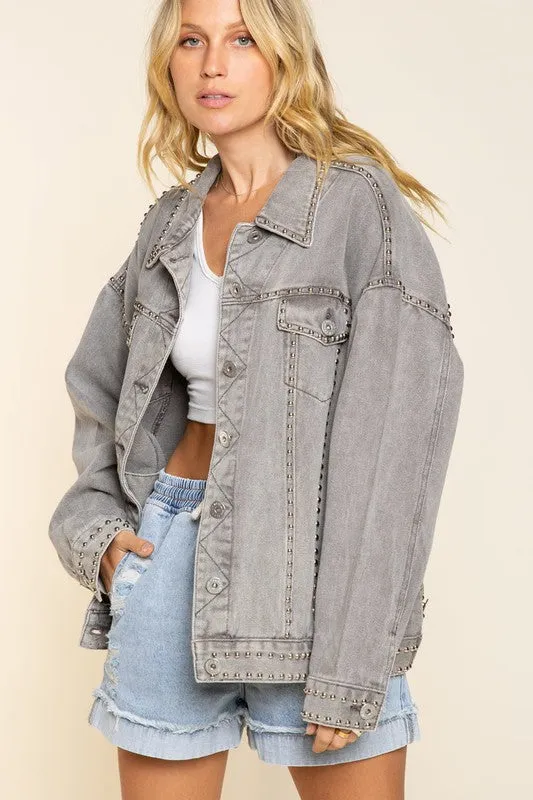 “Better With Studs” Denim Jacket