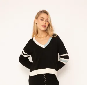 Billie Varsity V Neck Sweater