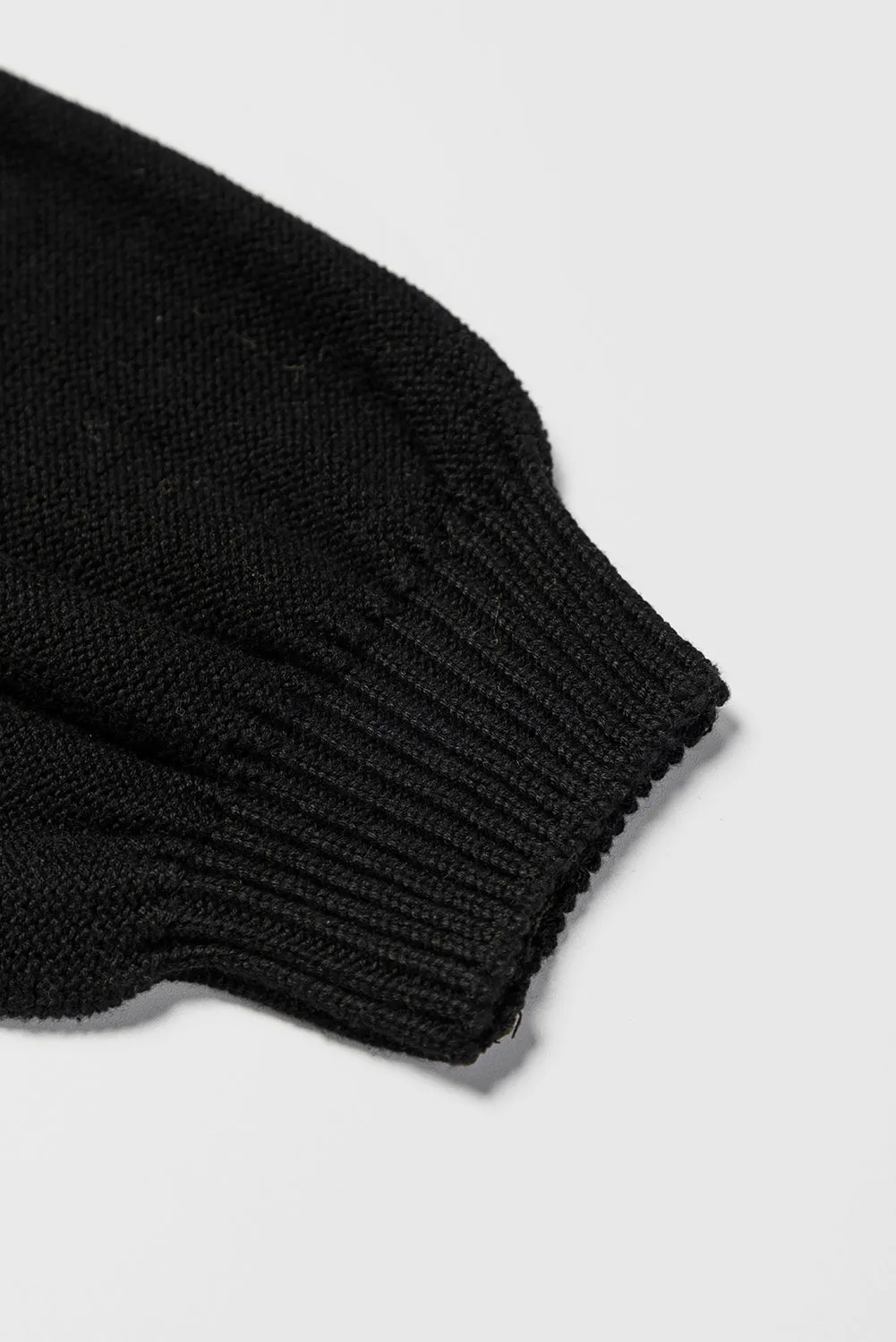 Bishop Sleeve Ribbed Trim Sweater