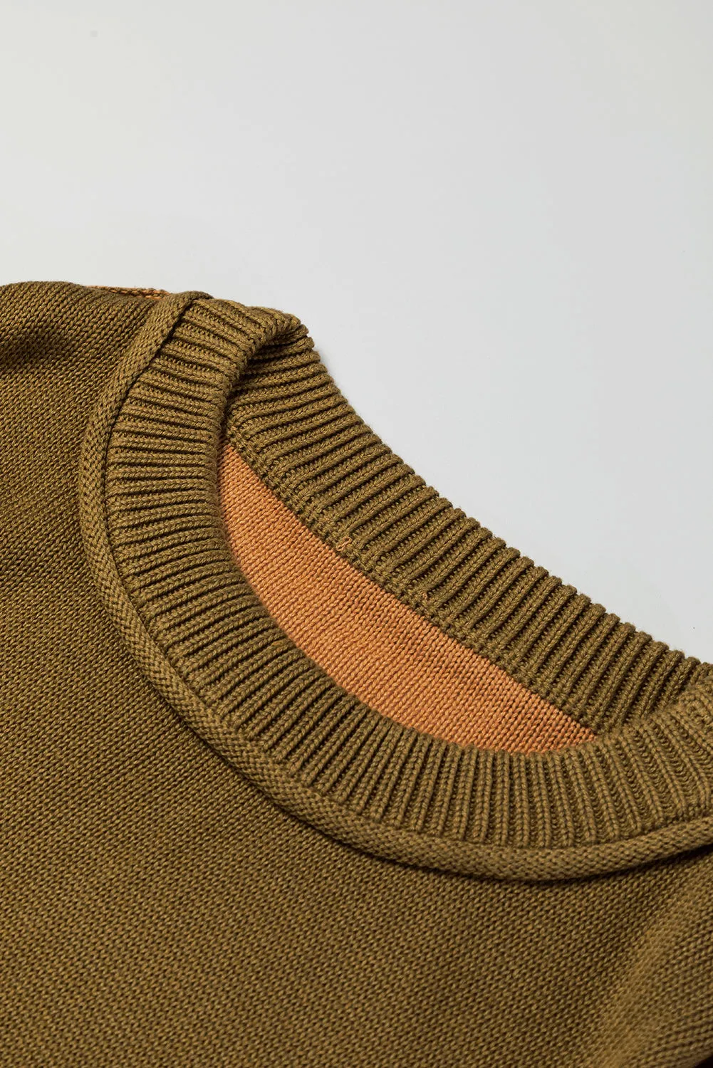 Bishop Sleeve Ribbed Trim Sweater