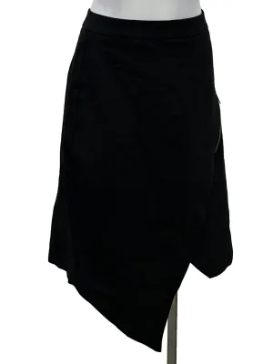 Black Asymmetrical Pencil Skirt