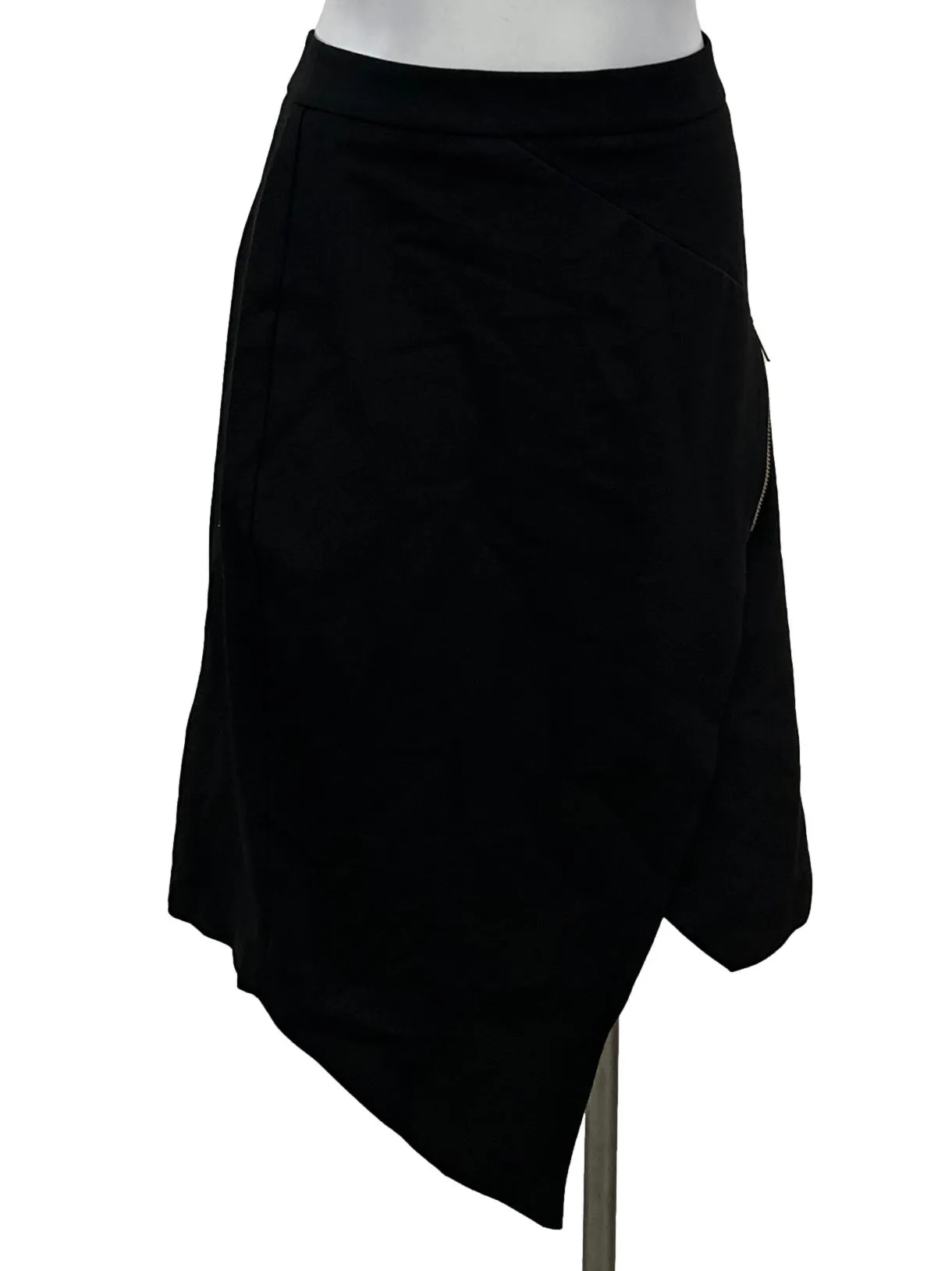 Black Asymmetrical Pencil Skirt