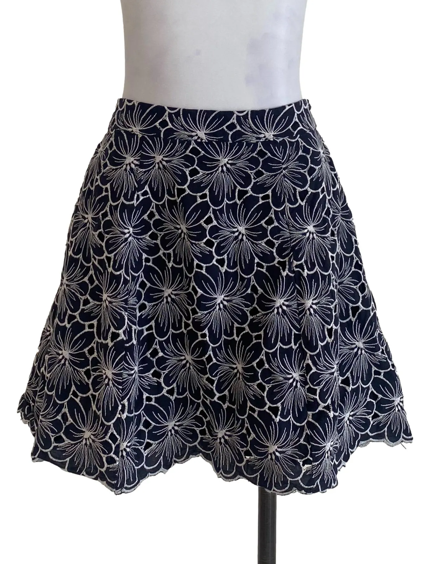Black Floral Mini Skirt