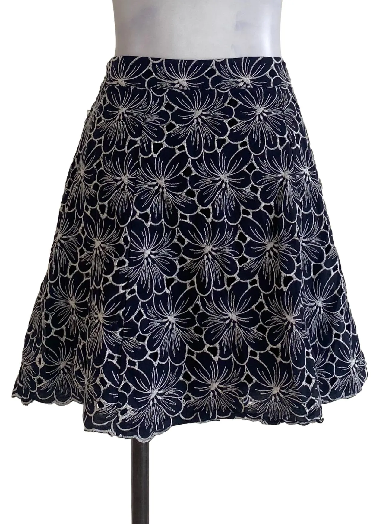 Black Floral Mini Skirt