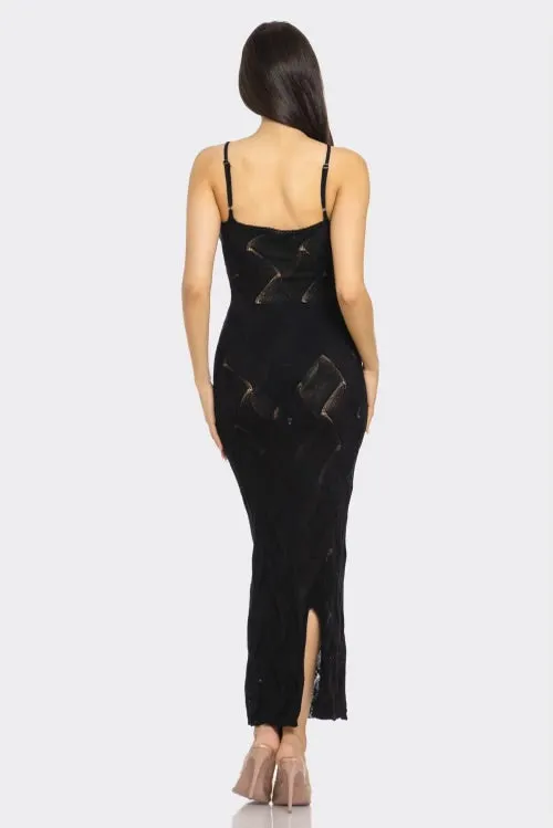 Black Geometric Design Dress