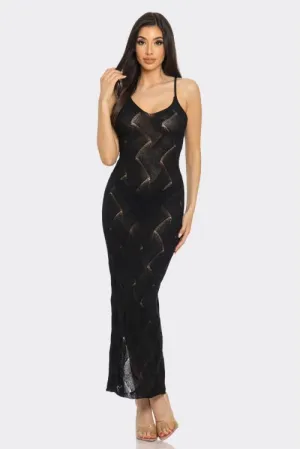 Black Geometric Design Dress