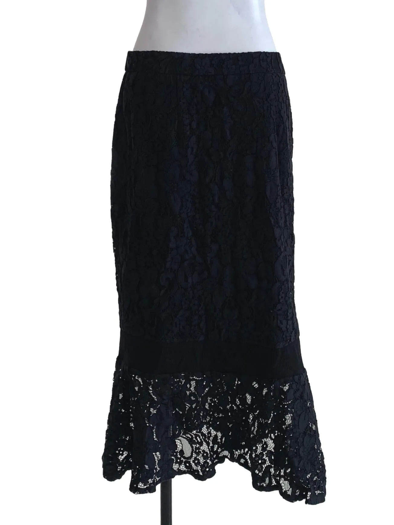 Black Lace Pencil Skirt