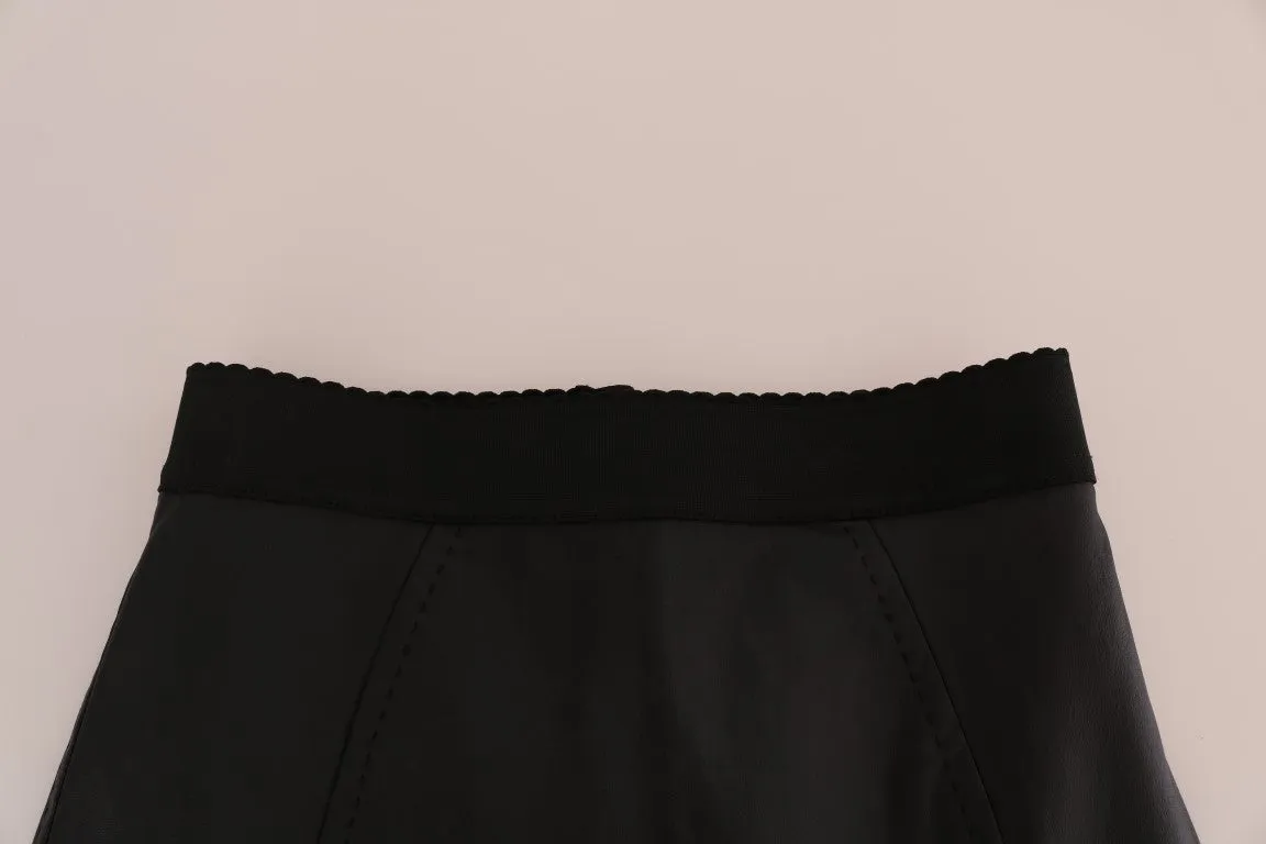 Black Leather Pencil Skirt