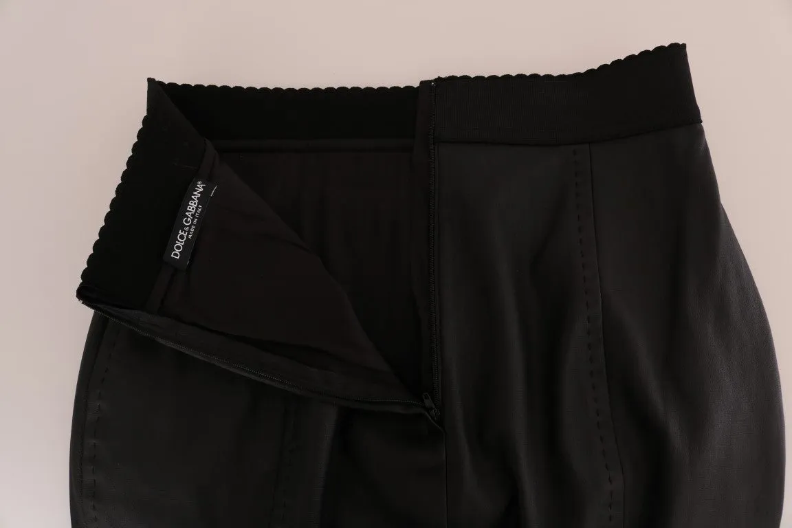 Black Leather Pencil Skirt
