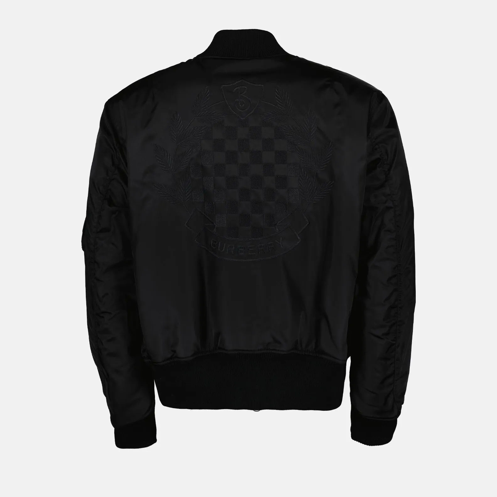 Black Nylon Bomber Jacket