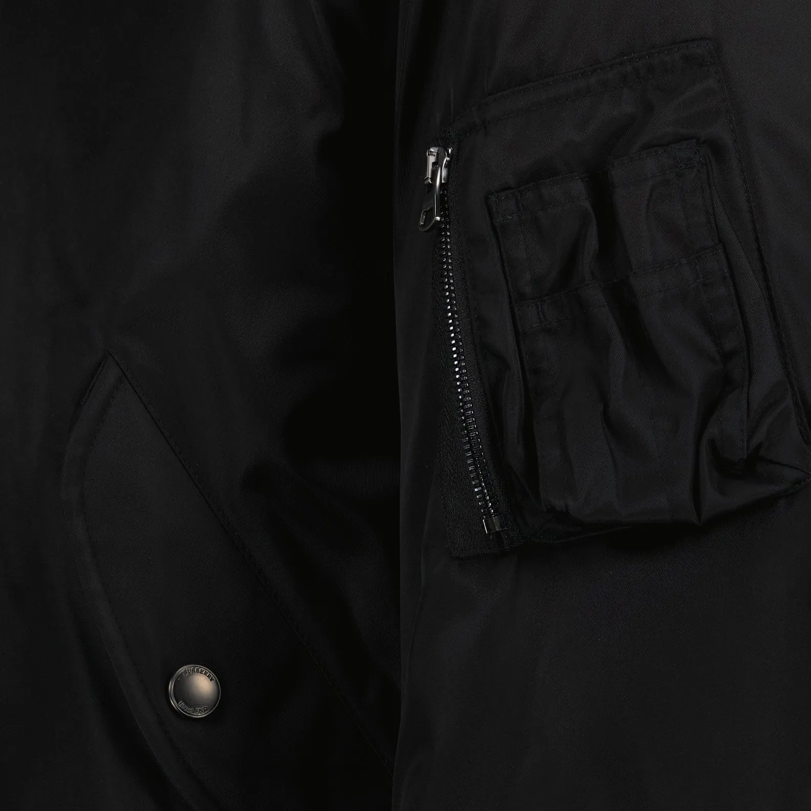 Black Nylon Bomber Jacket