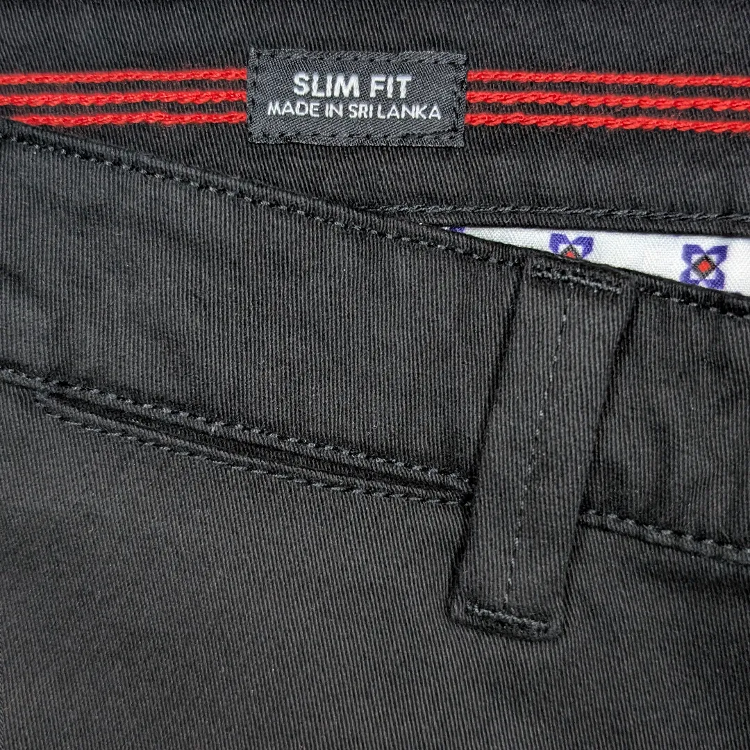 Black Stretch Chino Pants